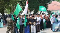 Ribuan Santri Meriahkan Acara Peringatan Hari Santri Nasional Di Alun-Alun Rangkasbitung