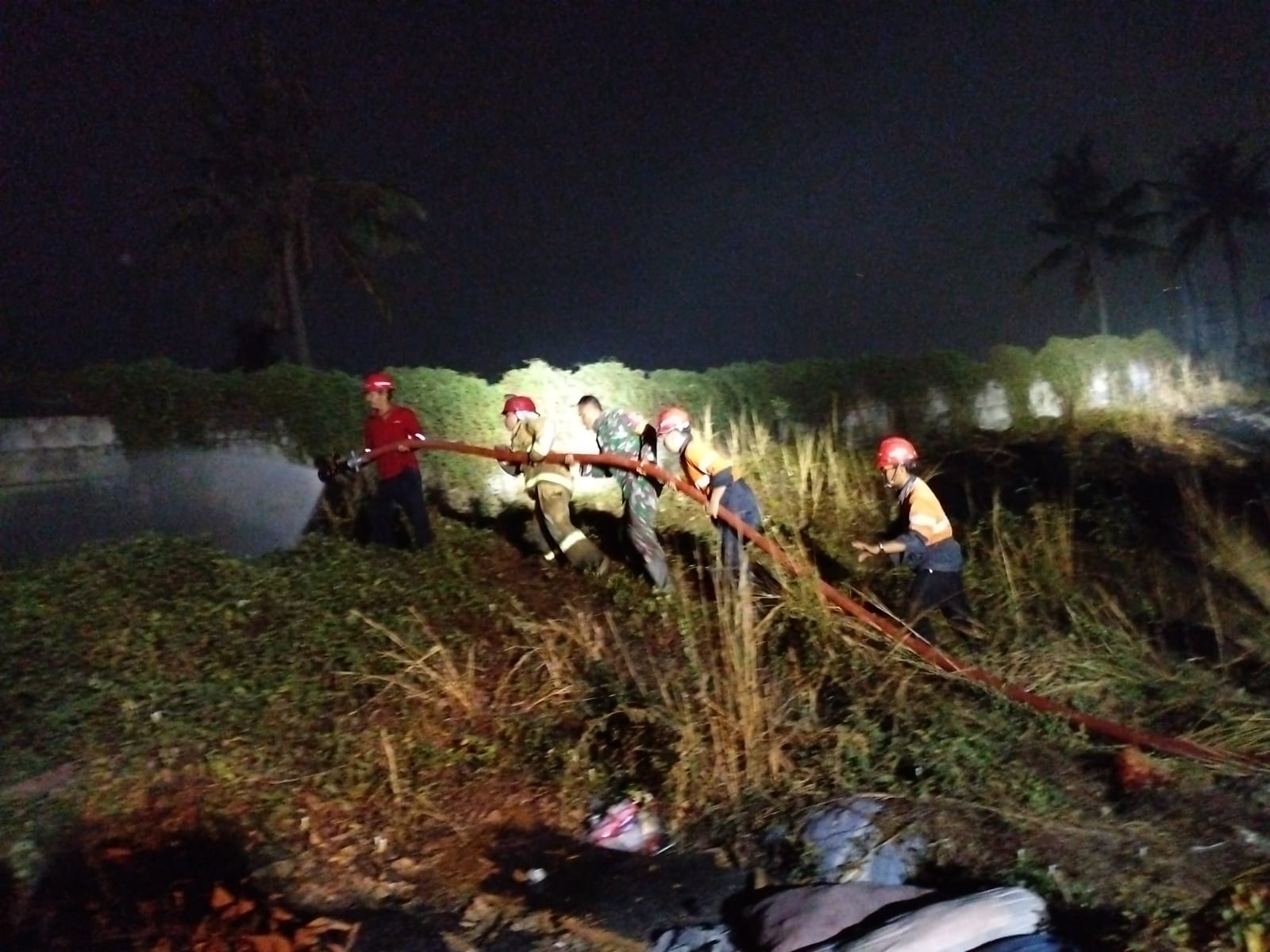 Terjadi Kebakaran Di Lahan Kosong Milik PT Wilmar Kabupaten Serang