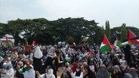 Ribuan Warga Lebak Gelar Do'a Untuk Perjuangan dan Kemerdekaan Rakyat Palestina