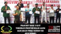 Atlet Karate Yonif 318/Adhirajasa Yudha Raih Prestasi di Kejuaraan Provinsi Banten 2025