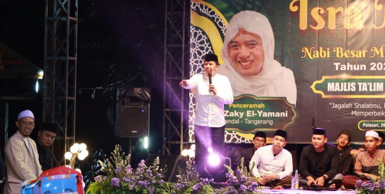 Bupati Tangerang Maesyal Rasyid Hadiri Peringatan Isra Mi’raj di Legok