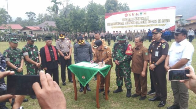 TMMD ke-127 Resmi Dibuka, Dandim 0307 dan Bupati Tanah Datar Percepat Pembangunan Desa di Tanjung Emas