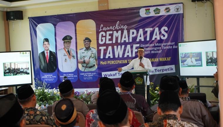 Bupati Tangerang Launching GEMAPATAS TAWAF 2026, Percepat Sertifikasi 1.634 Tanah Wakaf