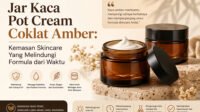 Jar Kaca Pot Cream Coklat Amber: Kemasan Skincare Yang Melindungi Formula dari Waktu
