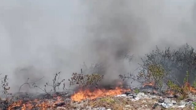 TPSA Dengung Lebak Terbakar, Api Diduga Dipicu Pembakaran Lahan