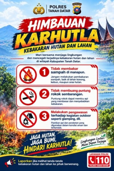 Kapolres Tanah Datar Imbau Masyarakat Bersama Cegah Karhutla