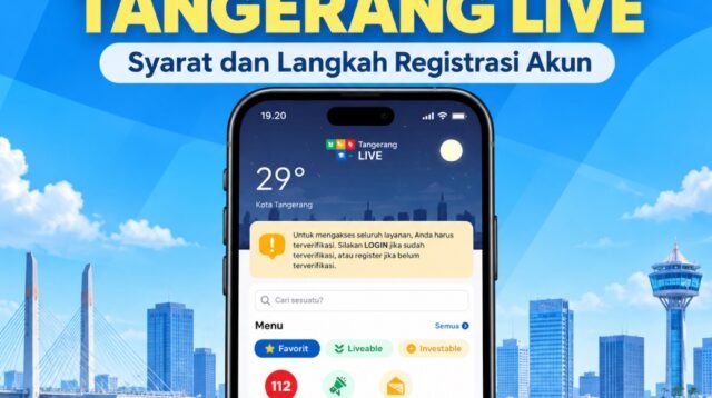 Panduan cara daftar akun Tangerang LIVE melalui portal resmi Pemerintah Kota Tangerang.