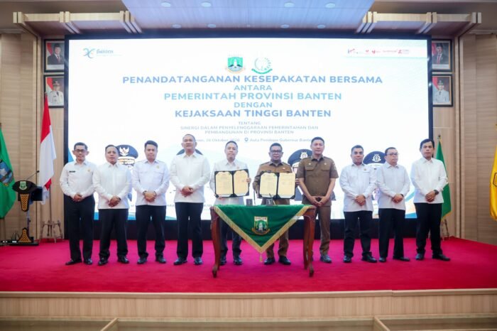 Gubernur Banten Andra Soni dan Kejati Banten, Sepakati Penguatan Pengawalan Hukum Pembangunan