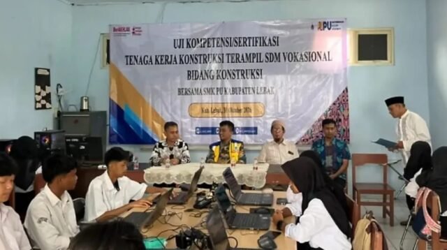 20 Siswa SMK PU Lebak Ikuti Uji Kompetensi Konstruksi untuk Siap Kerja
